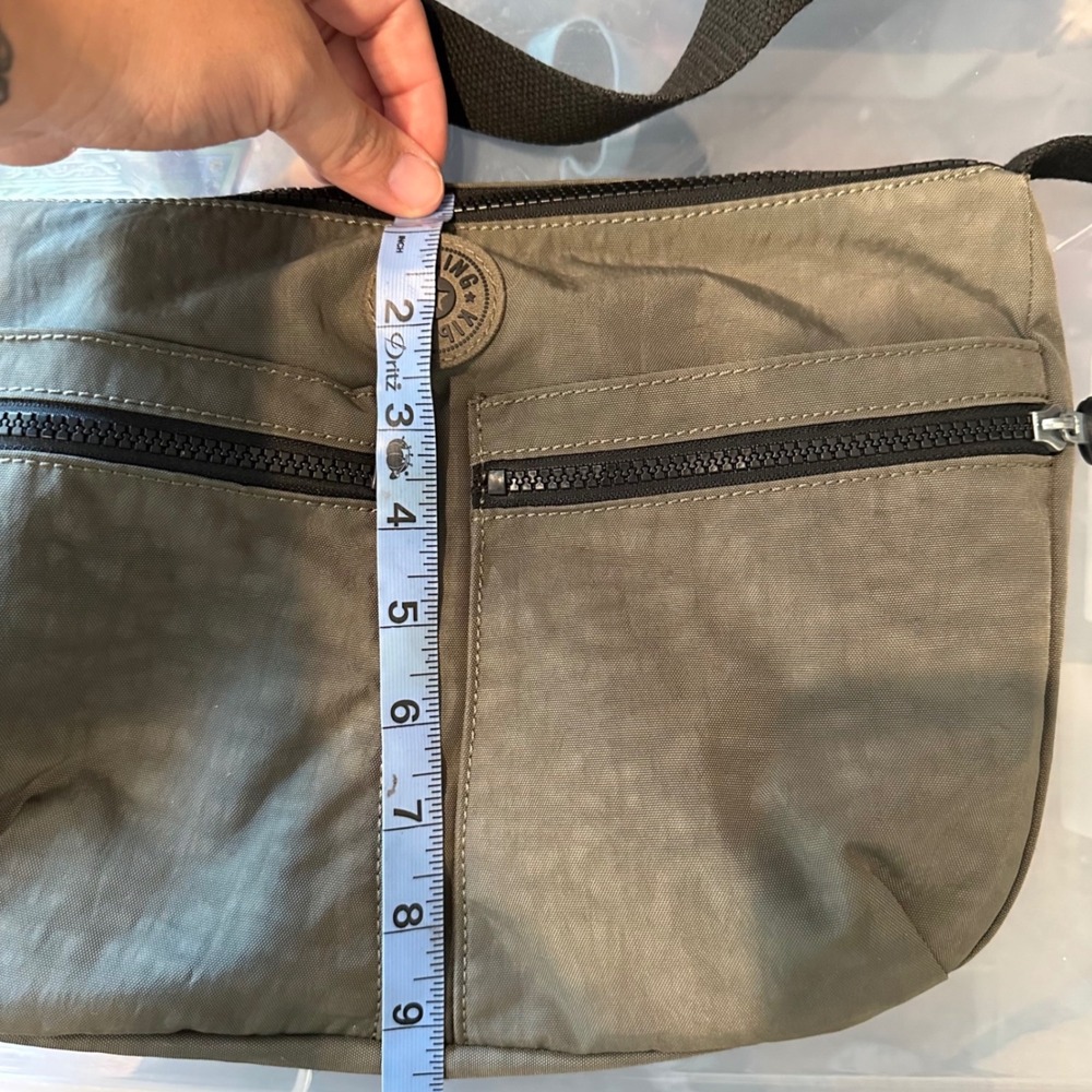Kipling Izellah Crossbody Bag Moss Green Crinkle Nylon Small Messenger Gorpcore - Picture 9 of 9